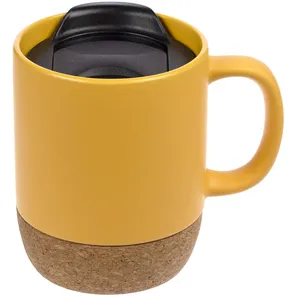 Кружка с пробковой подставкой Corky Walk, желтая заказать онлайн со своим дизайном в РПК КБ с доставкой и скидками