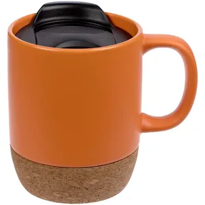 Кружка с пробковой подставкой Corky Walk, оранжевая заказать онлайн со своим дизайном в РПК КБ с доставкой и скидками