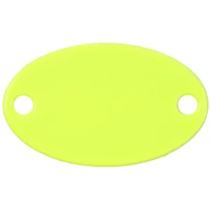 Шильдик металлический Alfa Oval, желтый неон заказать онлайн со своим дизайном в РПК КБ с доставкой и скидками