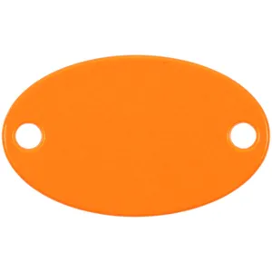 Шильдик металлический Alfa Oval, оранжевый неон заказать онлайн со своим дизайном в РПК КБ с доставкой и скидками