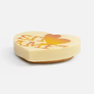 Печенье Dream White в белом шоколаде, сердце заказать онлайн со своим дизайном в РПК КБ с доставкой и скидками