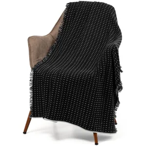 Плед Fringy, черный с белым заказать онлайн со своим дизайном в РПК КБ с доставкой и скидками