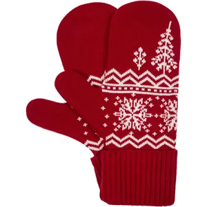 Варежки Elnik, красные с молочно-белым заказать онлайн со своим дизайном в РПК КБ с доставкой и скидками