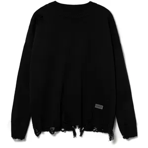 Джемпер оверсайз унисекс Grunge, черный заказать онлайн со своим дизайном в РПК КБ с доставкой и скидками