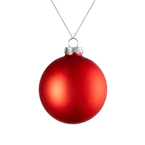 Елочный шар Finery Matt, 8 см, матовый красный заказать онлайн со своим дизайном в РПК КБ с доставкой и скидками