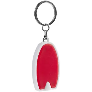 Брелок-фонарик Vivid, ver.2, красный с белым заказать онлайн со своим дизайном в РПК КБ с доставкой и скидками