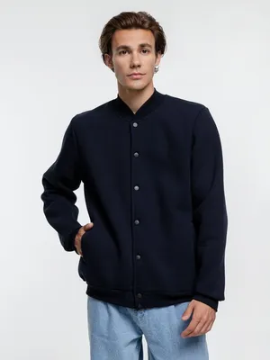 Заказать Бомбер Graduate, темно-синий, размер S с доставкой и скидками