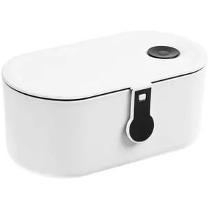 Ланчбокс Lunch Break, белый с черным заказать онлайн со своим дизайном в РПК КБ с доставкой и скидками