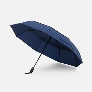 Складной зонт Dome Double с двойным куполом, темно-синий заказать онлайн со своим дизайном в РПК КБ с доставкой и скидками