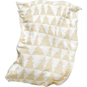 Плед «Танцующий лес», белый с золотистым заказать онлайн со своим дизайном в РПК КБ с доставкой и скидками