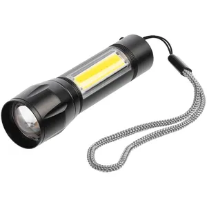 Фонарик аккумуляторный с фокусировкой луча Kirk, черный заказать онлайн со своим дизайном в РПК КБ с доставкой и скидками