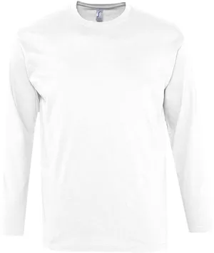 Заказать Футболка мужская с длинным рукавом Monarch 150 белая, размер M с доставкой и скидками