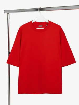 Заказать Футболка оверсайз унисекс Kosmos 2.0, красная, размер XS/S с доставкой и скидками