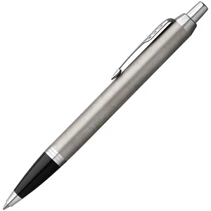 Ручка шариковая Parker IM Essential Stainless Steel CT, серебристая с черным заказать онлайн со своим дизайном в РПК КБ с доставкой и скидками
