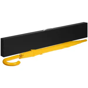 Коробка самосборная Rainmate для зонта-трости, черная, с белой ручкой заказать онлайн со своим дизайном в РПК КБ с доставкой и скидками