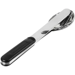 Набор походных столовых приборов Campsite, черный заказать онлайн со своим дизайном в РПК КБ с доставкой и скидками