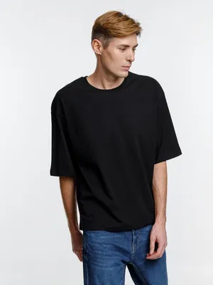 Футболка оверсайз унисекс Base Space, черная заказать онлайн со своим дизайном в РПК КБ с доставкой и скидками