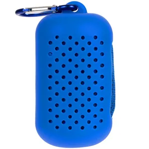 Охлаждающее полотенце Narvik в силиконовом чехле, синее заказать онлайн со своим дизайном в РПК КБ с доставкой и скидками