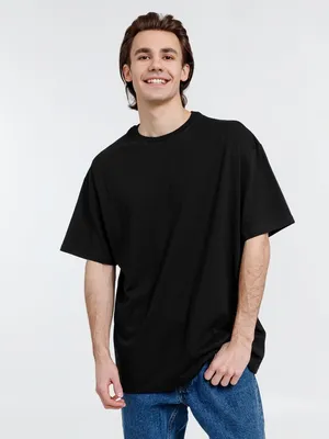 Футболка оверсайз унисекс Big Haul, черная заказать онлайн со своим дизайном в РПК КБ с доставкой и скидками