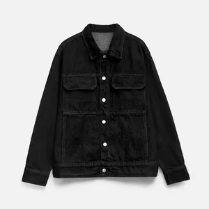 Заказать Куртка джинсовая O2, черная, размер 3XL/4XL с доставкой и скидками