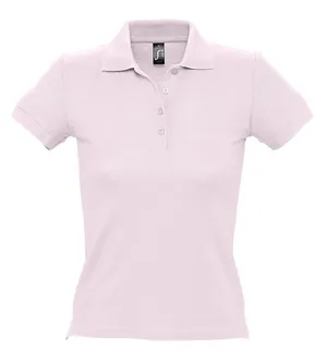 Рубашка поло женская People 210, нежно-розовая заказать онлайн со своим дизайном в РПК КБ с доставкой и скидками