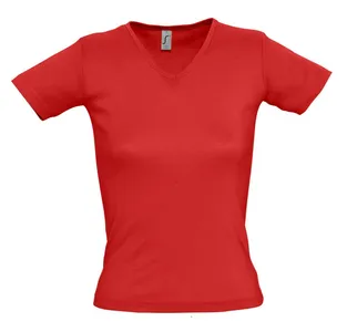 Футболка женская Lady 220 с V-образным вырезом, красная заказать онлайн со своим дизайном в РПК КБ с доставкой и скидками
