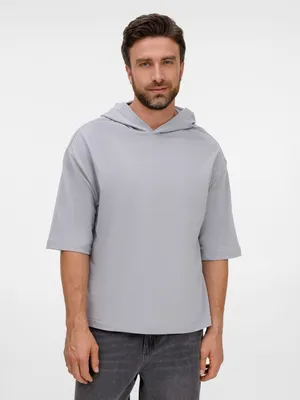 Футболка оверсайз унисекс с капюшоном Neofit, светло-серая заказать онлайн со своим дизайном в РПК КБ с доставкой и скидками