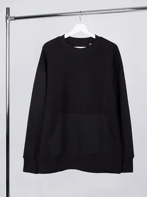 Свитшот оверсайз унисекс Vozduh, черный заказать онлайн со своим дизайном в РПК КБ с доставкой и скидками