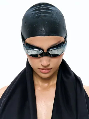 Шапочка для плавания Aquasana, черная заказать онлайн со своим дизайном в РПК КБ с доставкой и скидками