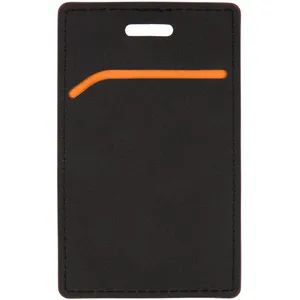 Чехол для пропуска Multimo, черный с оранжевым заказать онлайн со своим дизайном в РПК КБ с доставкой и скидками