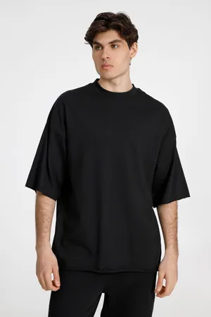 Футболка оверсайз унисекс T9, черная заказать онлайн со своим дизайном в РПК КБ с доставкой и скидками