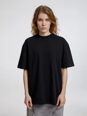 Футболка оверсайз унисекс Sideline, черная заказать онлайн со своим дизайном в РПК КБ с доставкой и скидками