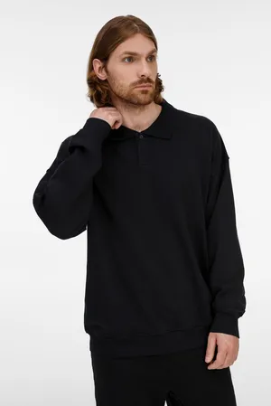 Свитшот оверсайз унисекс S6, черный заказать онлайн со своим дизайном в РПК КБ с доставкой и скидками