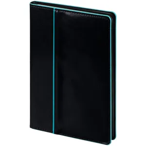 Ежедневник Alanis, недатированный, черный с голубым заказать онлайн со своим дизайном в РПК КБ с доставкой и скидками