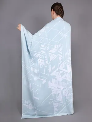 Плед Winterflake, бело-голубой с люрексом заказать онлайн со своим дизайном в РПК КБ с доставкой и скидками