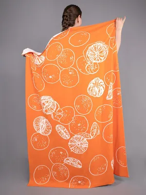 Плед Citrion, оранжево-белый заказать онлайн со своим дизайном в РПК КБ с доставкой и скидками