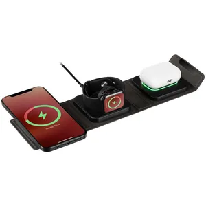 Складная станция беспроводной зарядки triFlex, черная заказать онлайн со своим дизайном в РПК КБ с доставкой и скидками