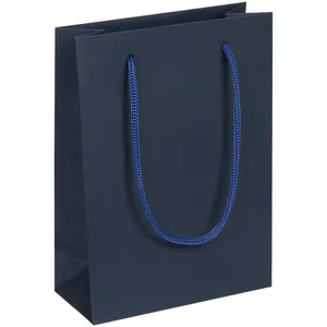 Пакет бумажный Vid S, синий заказать онлайн со своим дизайном в РПК КБ с доставкой и скидками