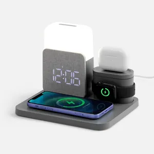 Зарядная станция с часами и подсветкой Large Charge ver.2, серая заказать онлайн со своим дизайном в РПК КБ с доставкой и скидками