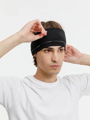 Спортивная повязка утепленная Jogge, черная заказать онлайн со своим дизайном в РПК КБ с доставкой и скидками