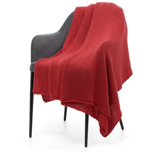 Плед Knitly, красный (коралл) заказать онлайн со своим дизайном в РПК КБ с доставкой и скидками