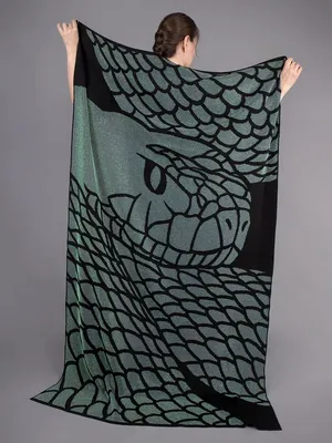 Плед Serpentica, черный с люрексом заказать онлайн со своим дизайном в РПК КБ с доставкой и скидками