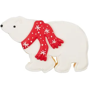 Печенье «Остаемся зимовать», белое с красным заказать онлайн со своим дизайном в РПК КБ с доставкой и скидками