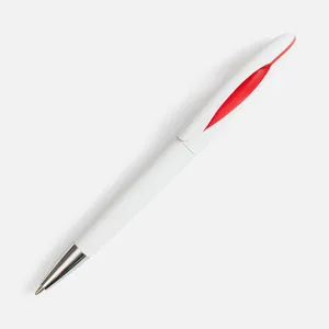 Ручка шариковая Nave, белая с красным заказать онлайн со своим дизайном в РПК КБ с доставкой и скидками
