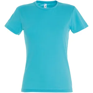Футболка женская Miss 150, бирюзовая заказать онлайн со своим дизайном в РПК КБ с доставкой и скидками