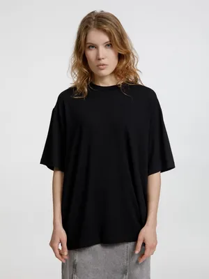 Футболка оверсайз унисекс Lavinia, черная заказать онлайн со своим дизайном в РПК КБ с доставкой и скидками