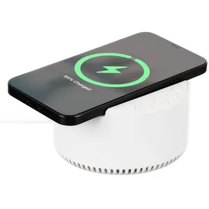 Bluetooth-колонка с беспроводной зарядкой relaxTime, белая заказать онлайн со своим дизайном в РПК КБ с доставкой и скидками