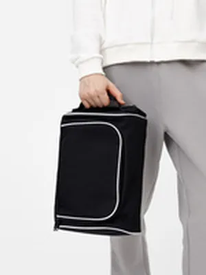 Сумка для обуви Equipex, черная с белым заказать онлайн со своим дизайном в РПК КБ с доставкой и скидками