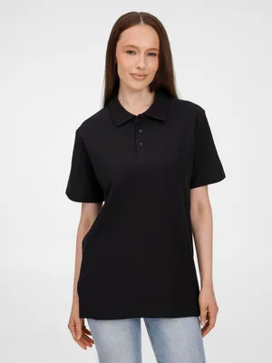 Рубашка поло унисекс Tervise, черная заказать онлайн со своим дизайном в РПК КБ с доставкой и скидками