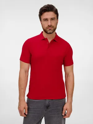 Рубашка поло унисекс Tervise, красная заказать онлайн со своим дизайном в РПК КБ с доставкой и скидками